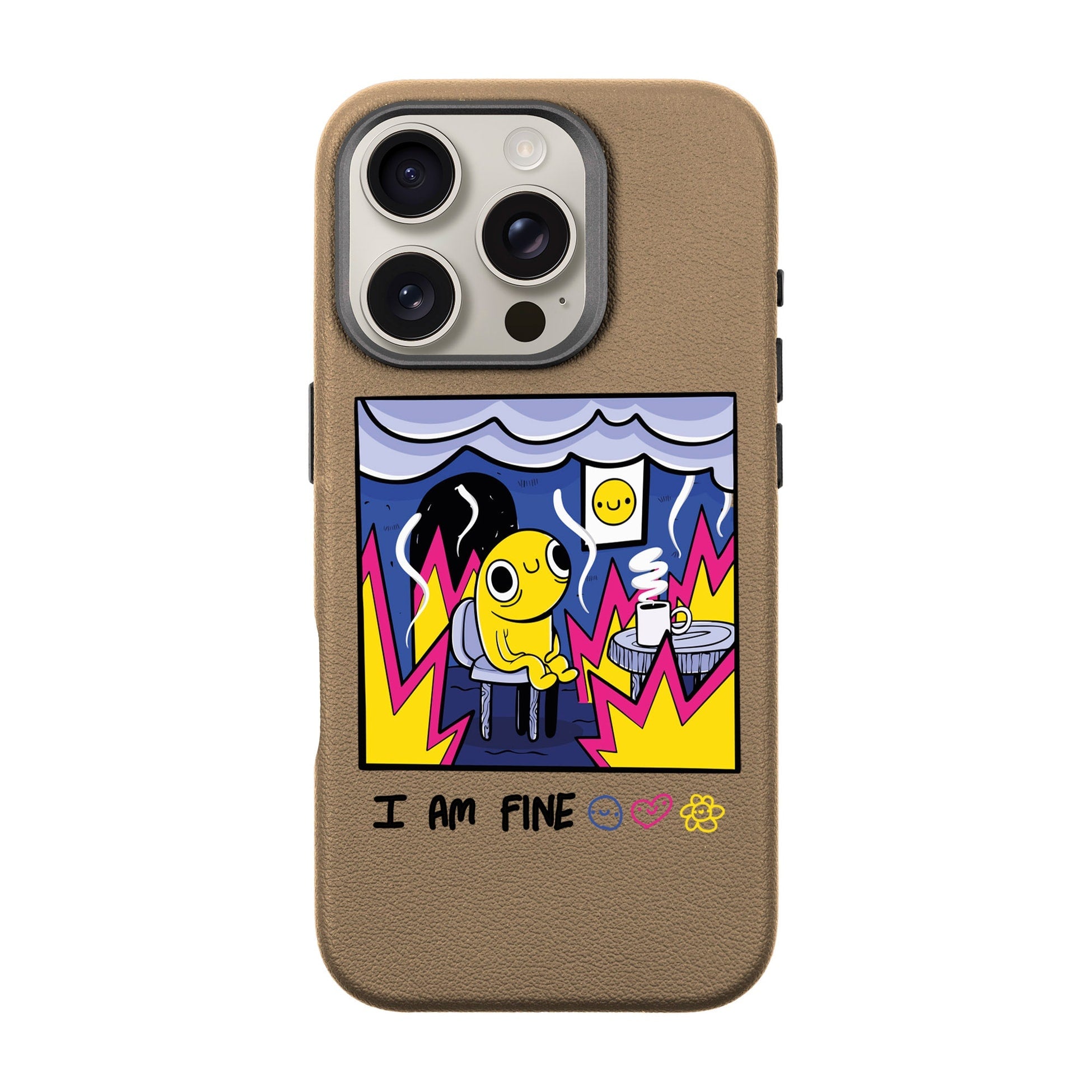 I Am Fine-Leather Premium Kılıf Magsafe Özellikli - Iphone 16 Pro