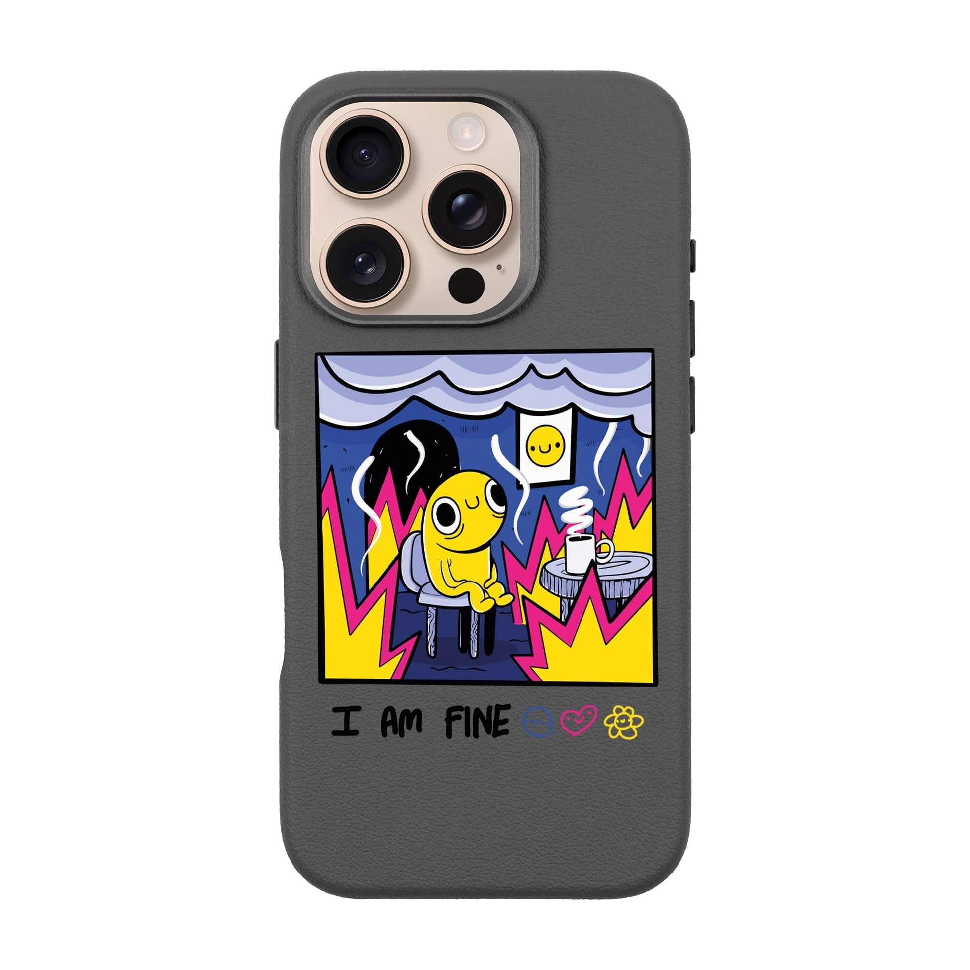 I Am Fine-Leather Premium Kılıf Magsafe Özellikli - Iphone 16 Pro