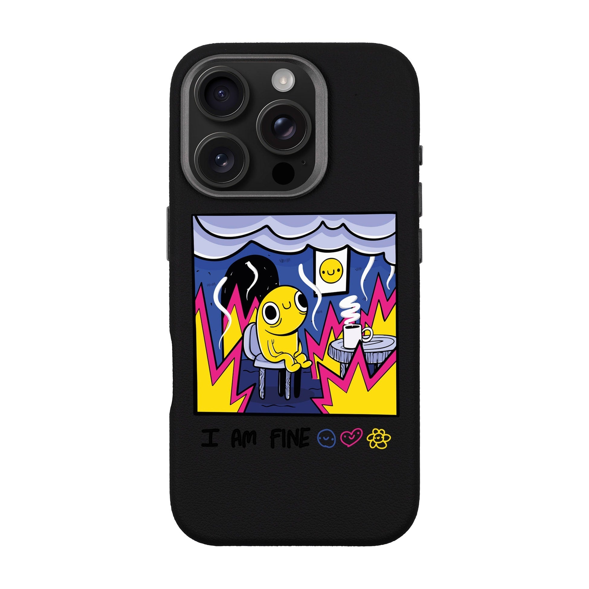 I Am Fine-Leather Premium Kılıf Magsafe Özellikli - Iphone 16 Pro