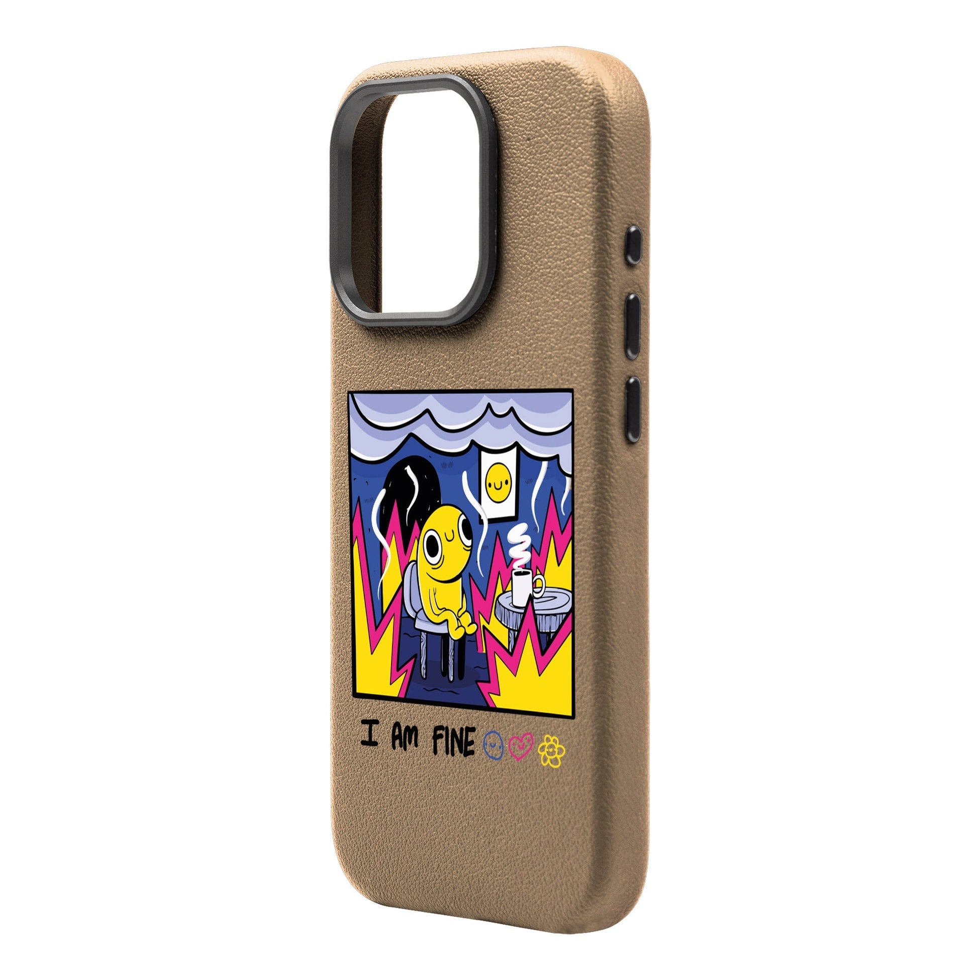 I Am Fine-Leather Premium Kılıf Magsafe Özellikli - Iphone 16 Pro