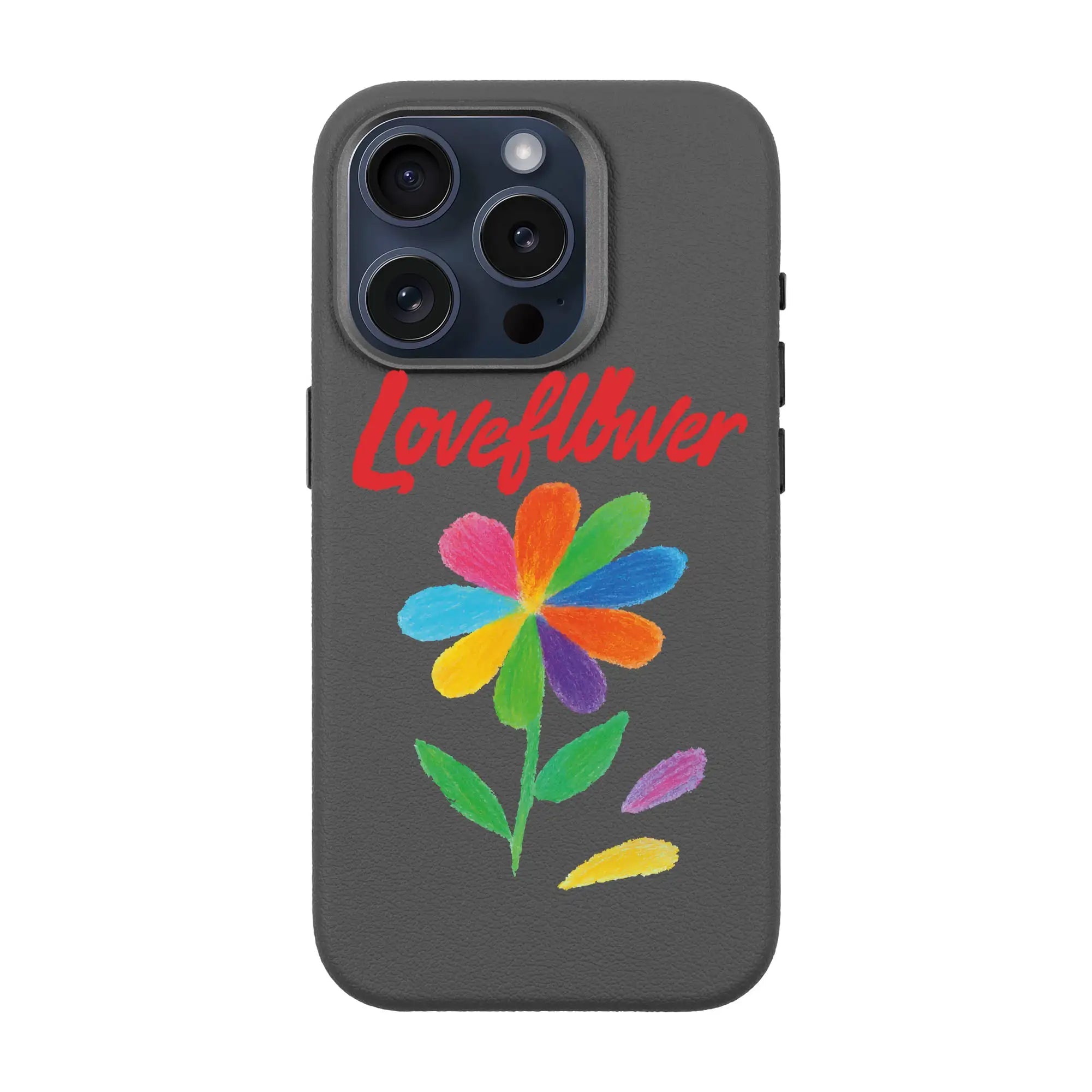 Love Flower-Leather Premium Kılıf Magsafe Özellikli - Iphone 15 Pro