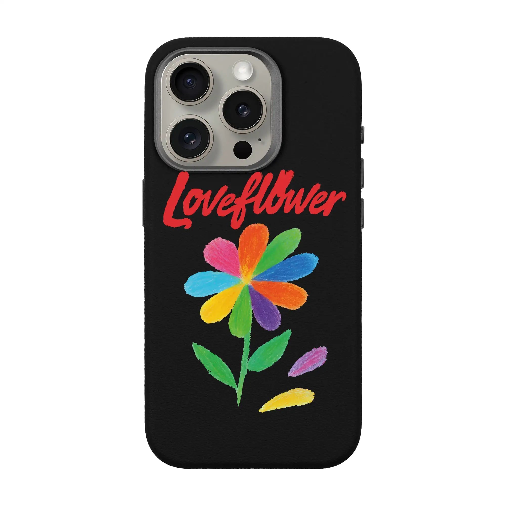 Love Flower-Leather Premium Kılıf Magsafe Özellikli - Iphone 15 Pro