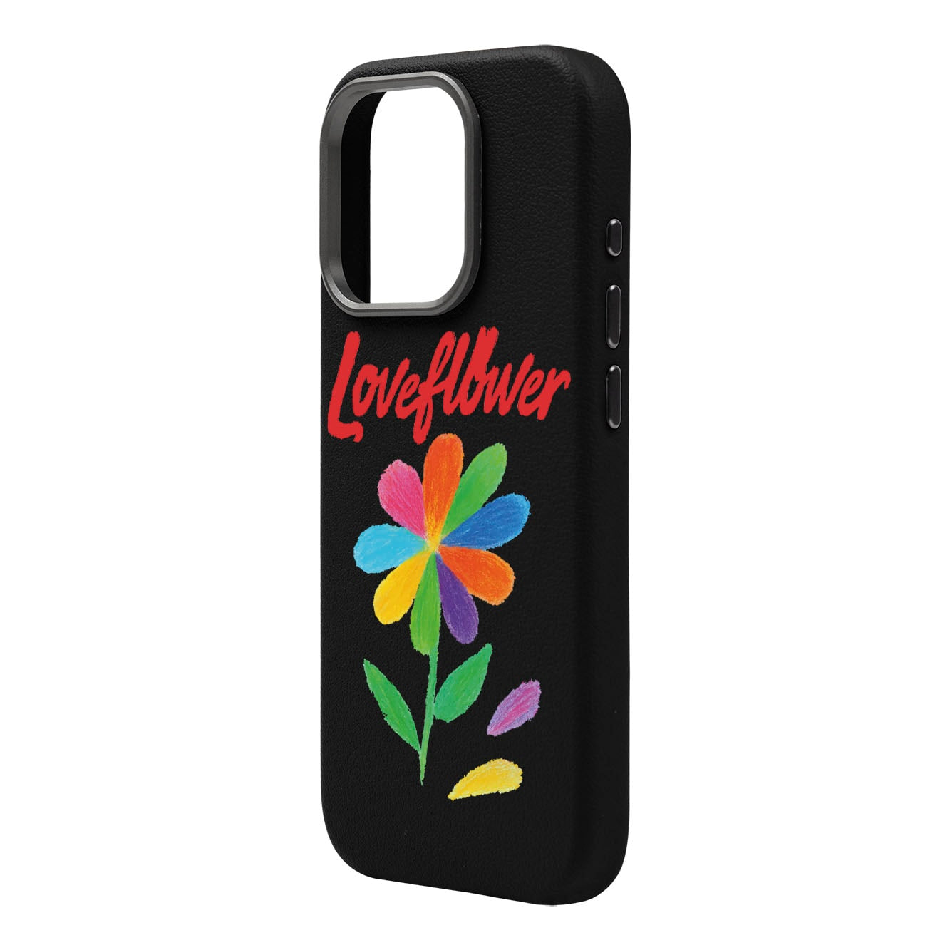 Love Flower-Leather Premium Kılıf Magsafe Özellikli - Iphone 15 Pro