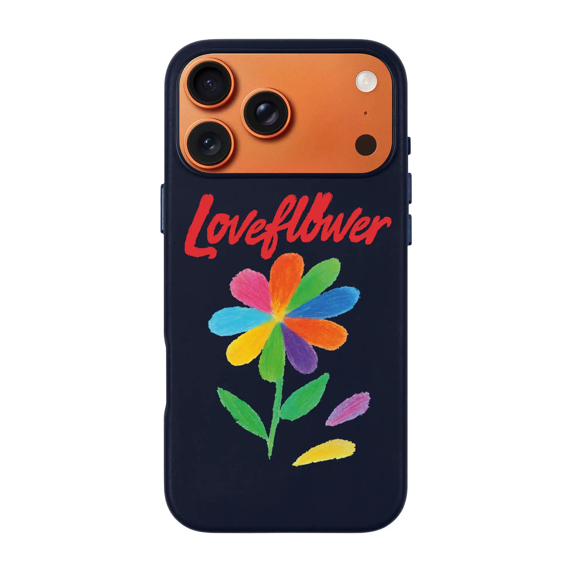 Love Flower-Signature Leather Kılıf Magsafe Özellikli - Iphone 17 Pro