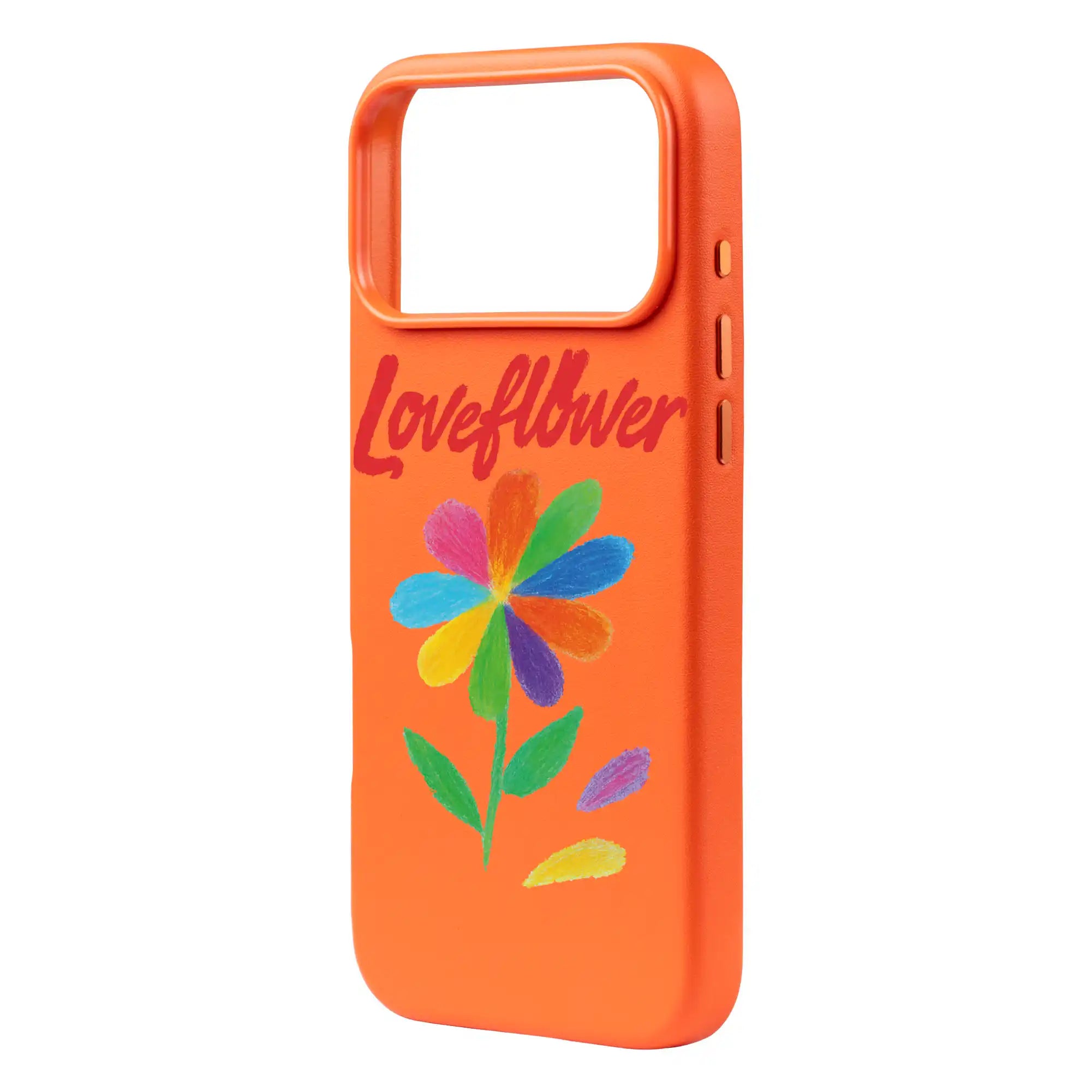 Love Flower-Signature Leather Kılıf Magsafe Özellikli - Iphone 17 Pro