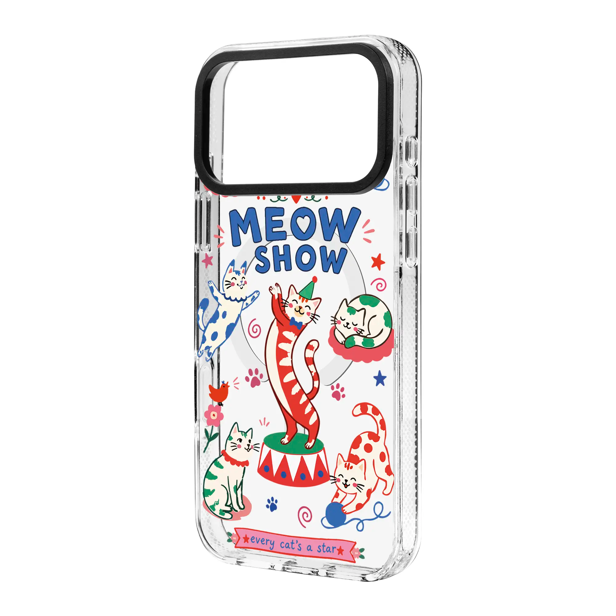 Meow Show-Clear Kılıf Magsafe Özellikli - Iphone 17 Pro Max