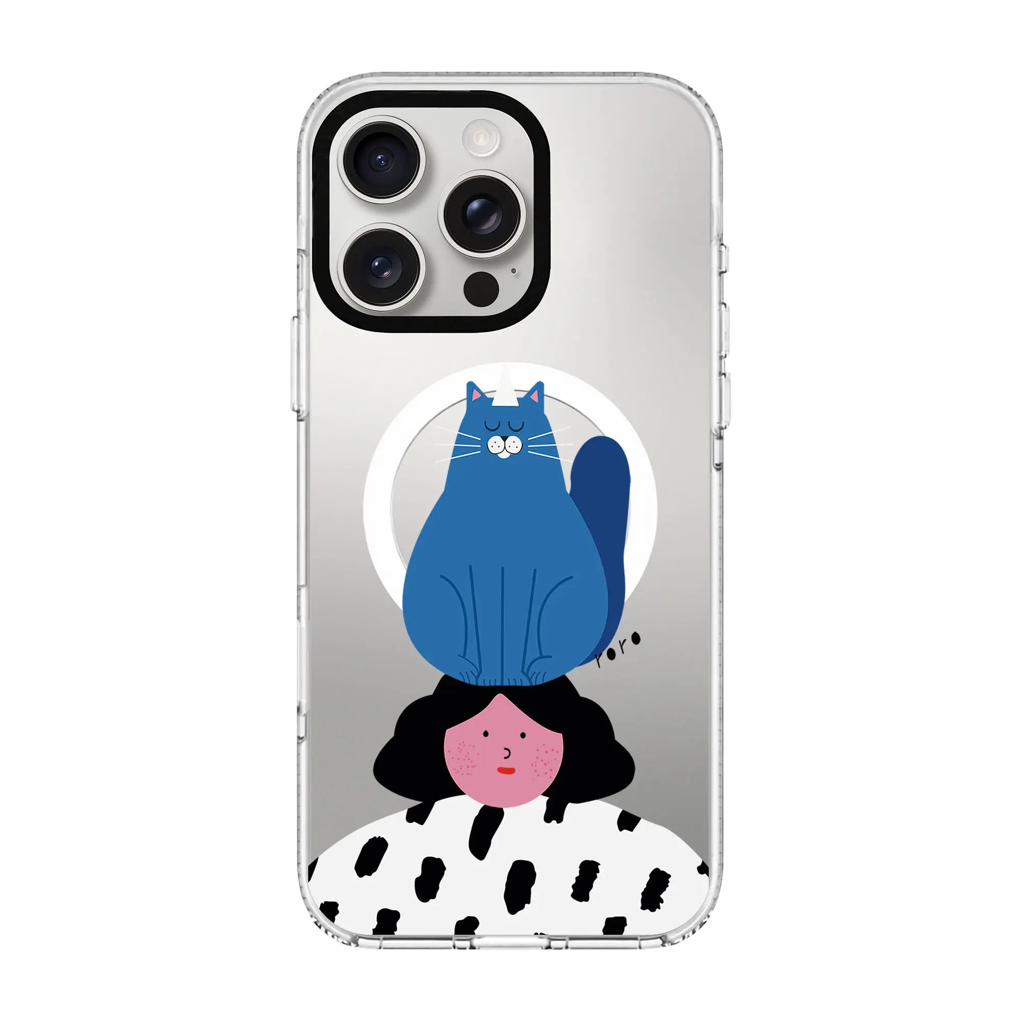 Naughty Cat-Clear Kılıf Magsafe Özellikli - Iphone 16 Pro Max