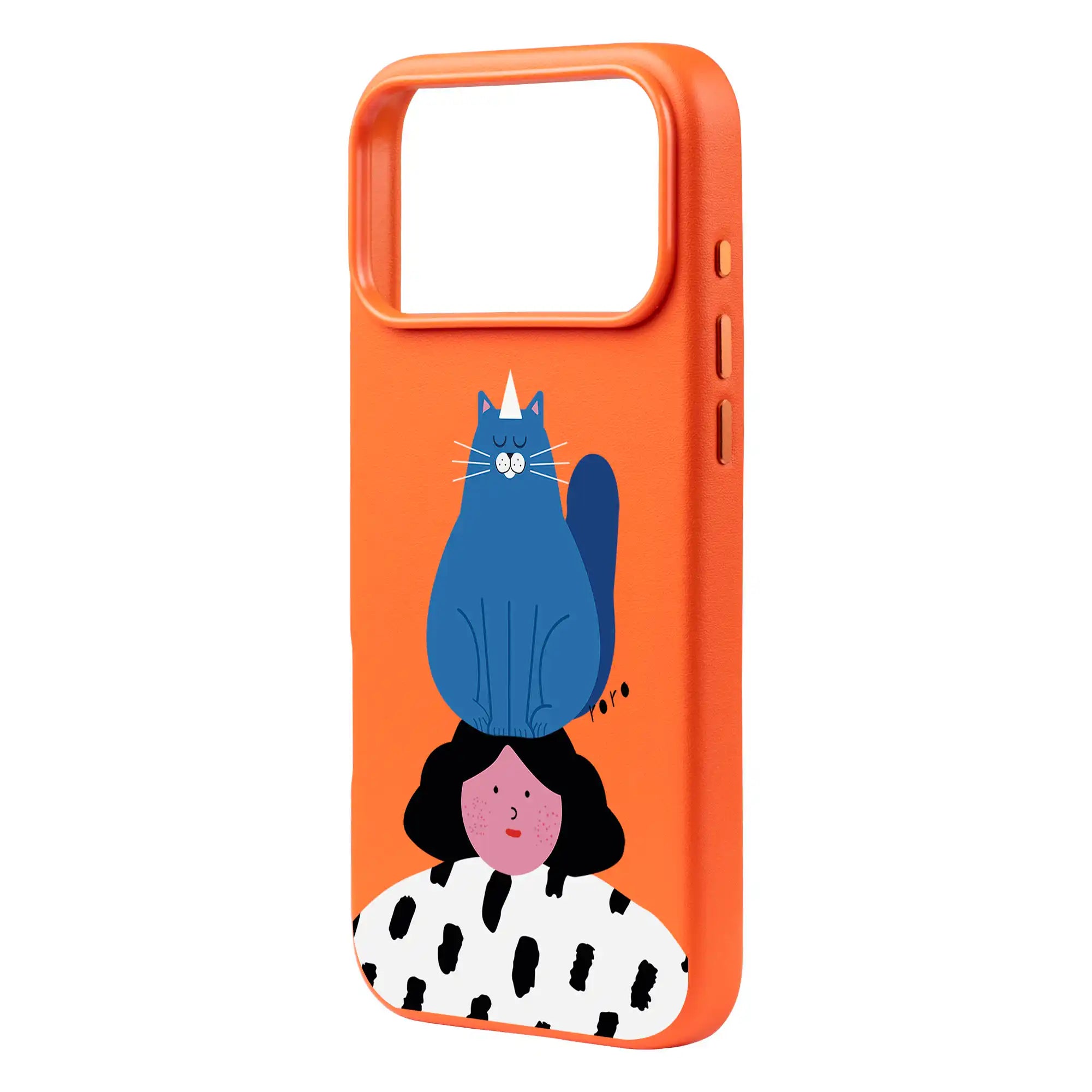 Naughty Cat-Signature Leather Kılıf Magsafe Özellikli - Iphone 17 Pro