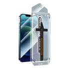 New-Iphone 15 Pro Max Anti Dust Temperli Ekran Koruyucu