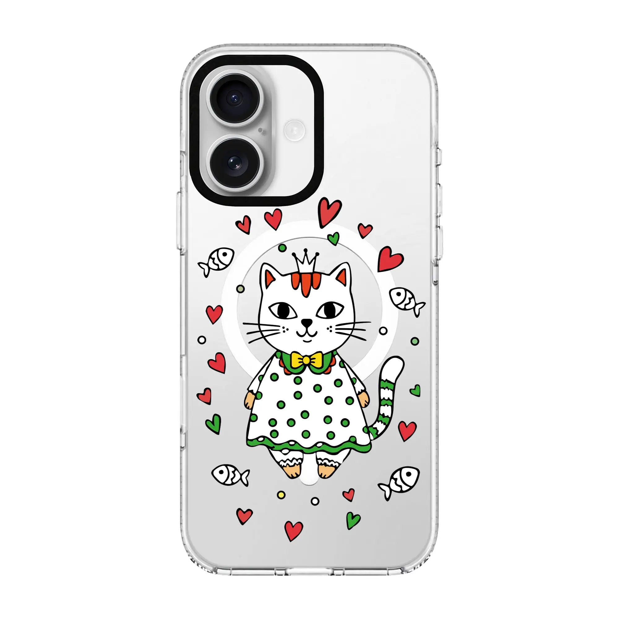 Princess Cat-Clear Kılıf Magsafe Özellikli - Iphone 17E