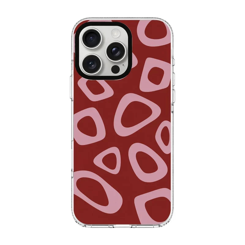 Rosy Loops-Clear Kılıf Magsafe Özellikli - Iphone 16 Pro