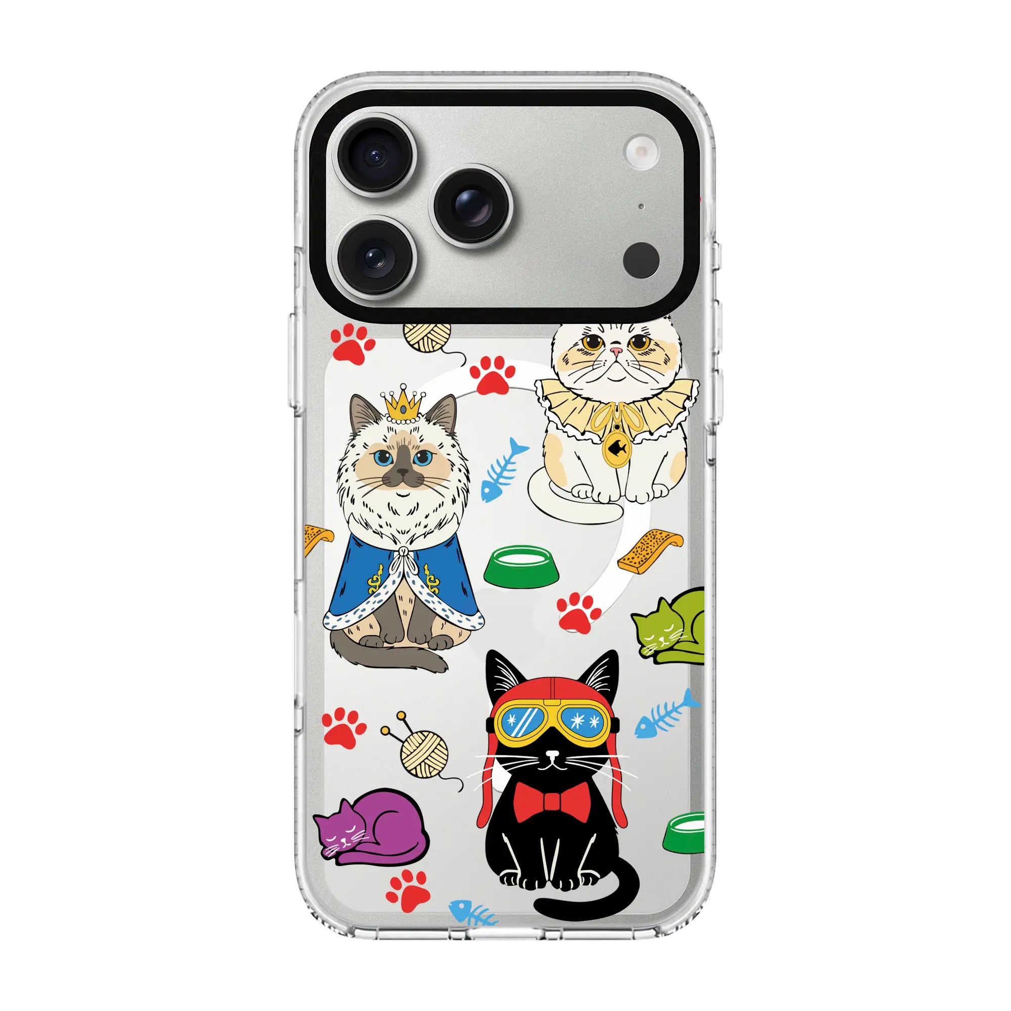 Royal Cats-Clear Kılıf Magsafe Özellikli - Iphone 17 Pro Max
