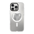 Silver Heart-Clear Kılıf Magsafe Özellikli - Iphone 16 Pro Max