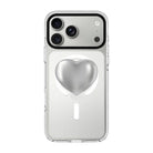Silver Heart-Clear Kılıf Magsafe Özellikli - Iphone 17 Pro Max