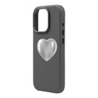 Silver Heart-Leather Premium Kılıf Magsafe Özellikli - Iphone 16 Pro Max