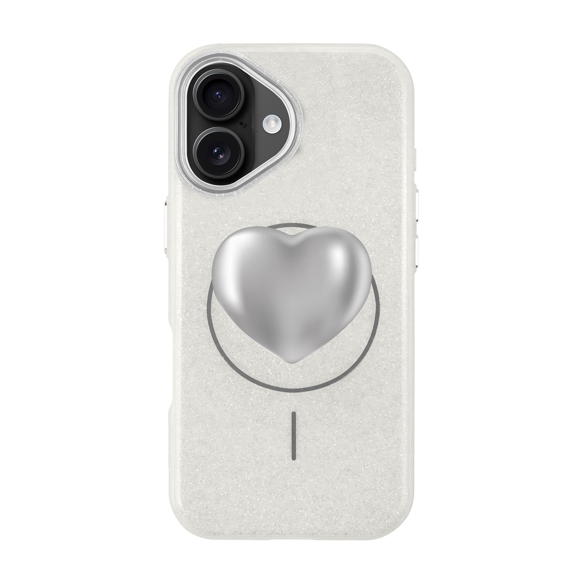 Silver Heart-Radiant Kılıf Magsafe Özellikli - Iphone 16