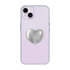 Silver Heart-Solid Kılıf - Iphone 15
