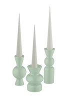 Casi Paped-Goody El Yapımı Porselen Şamdan Seti / Fıstık Yeşili-Mumluk & Şamdan-2-Milagron.com