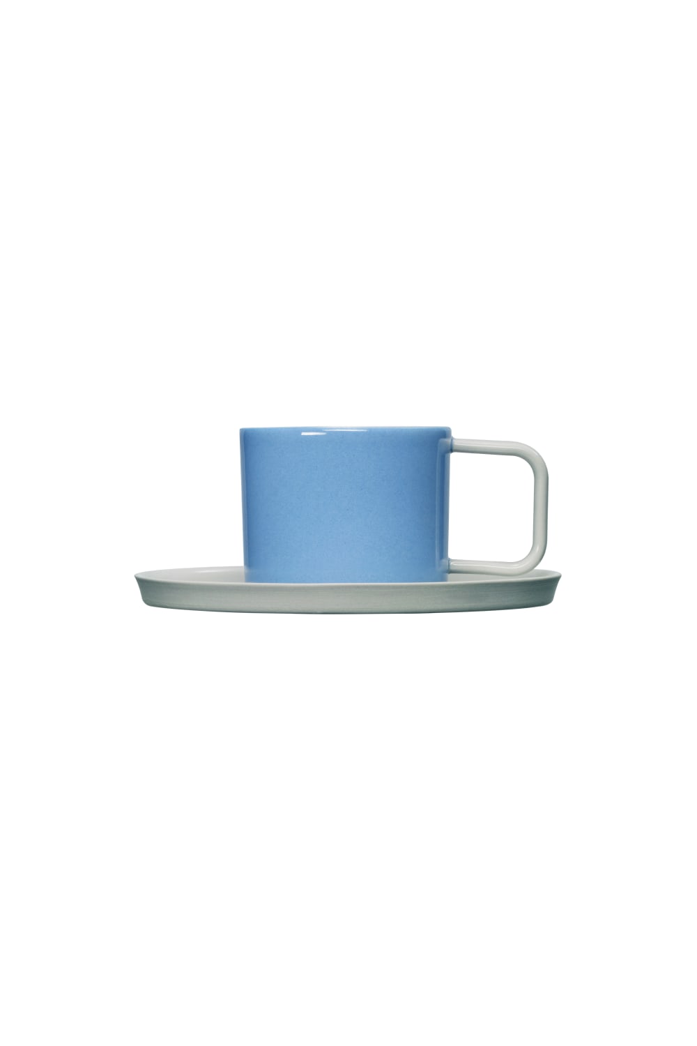 Casi Paped-Josephine El Yapımı Porselen Türk Kahvesi Fincanı & Tabağı / Mavi - Gri-Bardak-2-Milagron.com