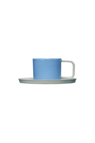 Casi Paped-Josephine El Yapımı Porselen Türk Kahvesi Fincanı & Tabağı / Mavi - Gri-Bardak-2-Milagron.com