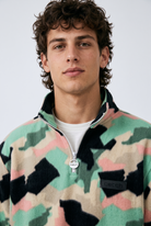 Fermuarlı Beli Büzgülü Oversize Polar Sweatshirt