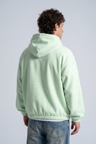 Kapüşonlu Kanguru Cepli Nakışlı Sweatshirt, Yeşil - 3
