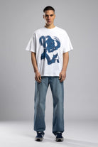 Soyut Yüz Baskılı T-Shirt