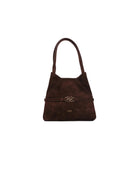 Cecia-Aries Tote Bitter Brown Suede-Omuz Çantası-1-Milagron.com