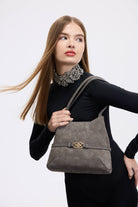 Cecia-Aries Tote Nubuck Grey-Omuz Çantası-2-Milagron.com