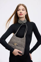 Cecia-Aries Tote Nubuck Grey-Omuz Çantası-3-Milagron.com