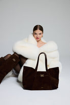 Cecia-Eterna Bitter Brown Suede-Omuz Çantası-2-Milagron.com