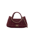 Cecia-Luna Merlot Suede-Omuz Çantası-1-Milagron.com