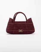 Cecia-Luna Merlot Suede-Omuz Çantası-3-Milagron.com