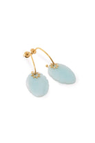 Chaseldor-Dora Açık Mavi Doğal Taşlı Çelik Kadın Küpe-Küpe-2-Milagron.com