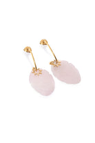 Chaseldor-Dora Kuvars Doğal Taşlı Çelik Kadın Küpe-Küpe-2-Milagron.com