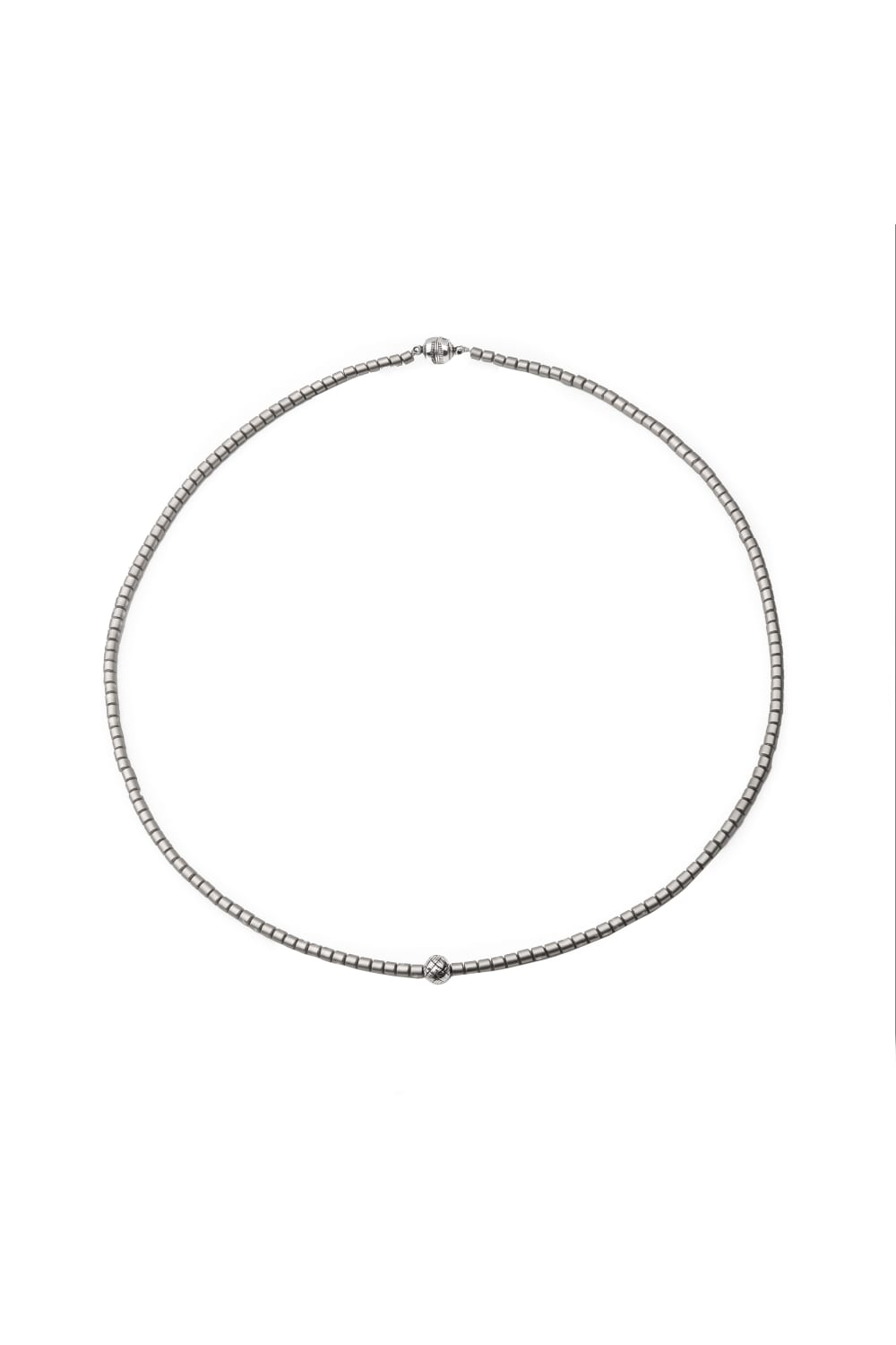 Chaseldor-Opia Gri Doğal Taş Erkek Kolye-Kolye-1-Milagron.com