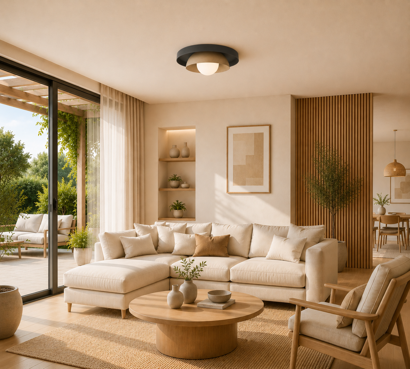 Lumiana-Mono Çift Renkli Plafonyer-Avize-2-Milagron.com