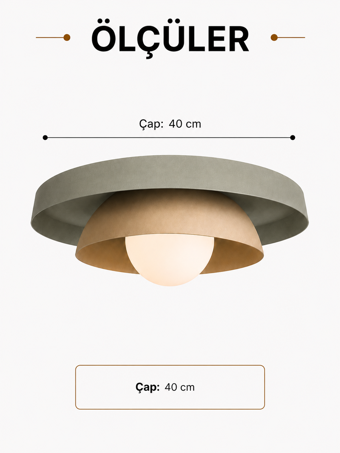 Lumiana-Mono Çift Renkli Plafonyer-Avize-8-Milagron.com