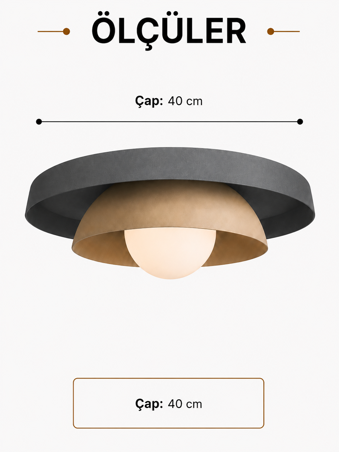 Lumiana-Mono Çift Renkli Plafonyer-Avize-4-Milagron.com