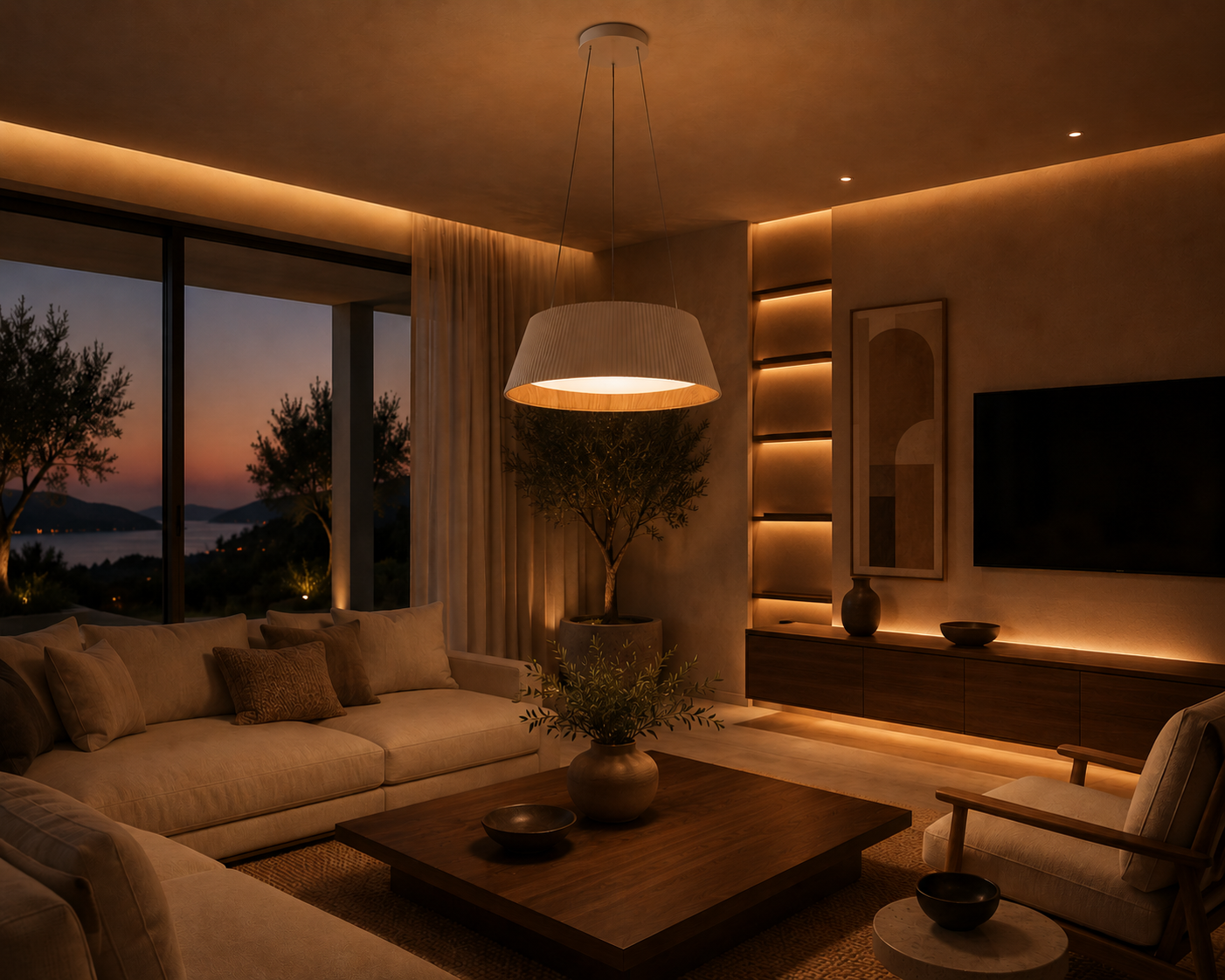 Lumiana-Liano Sarkıt Avize Renk:Beyaz-Ahşap-Avize-3-Milagron.com