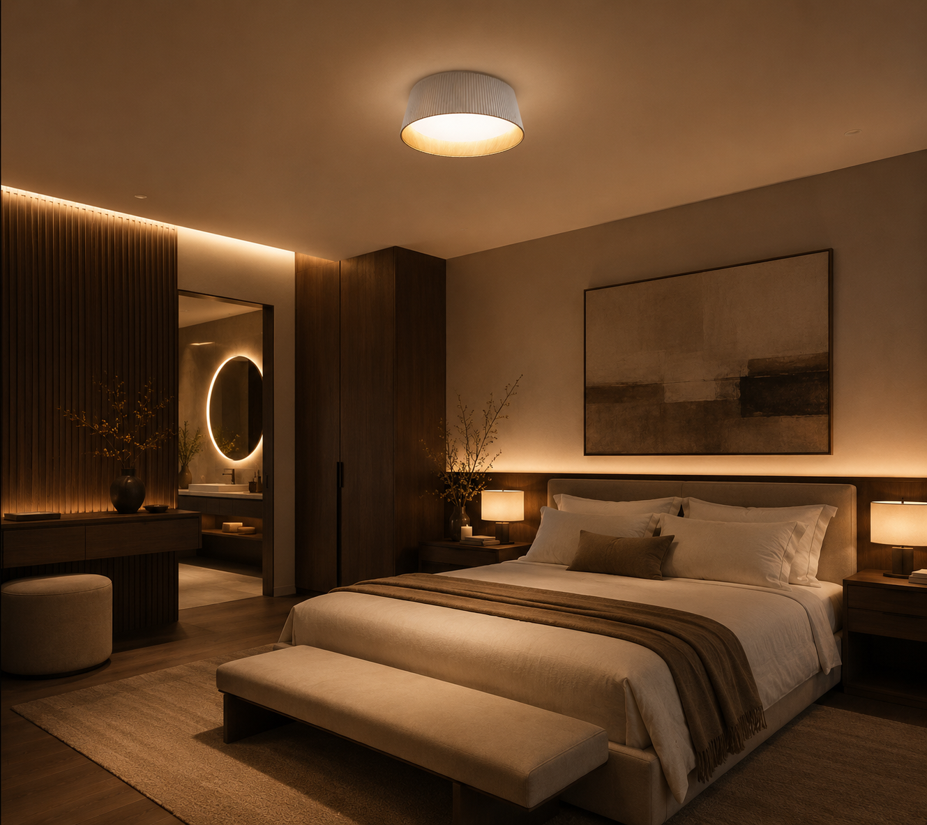 Lumiana-Liano Plafonyer Renk:Beyaz-Ahşap-Avize-2-Milagron.com