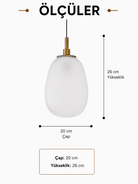 Lumiana-Velour Beyaz Cam Sarkıt-Avize-6-Milagron.com