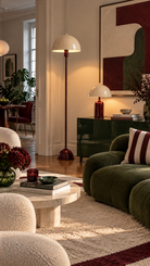 Soho Bordo Krem Metal Lambader