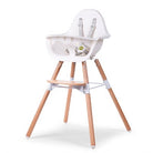 Evolu 2 Mama Sandalyesi, Naturel / Beyaz + Beyaz Tepsi + Silikon Mat