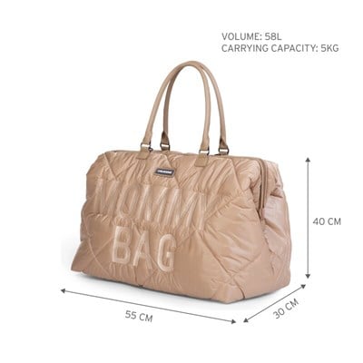 Mommy Bag, Anne Bebek Bakım Çantası Puffy, Bej