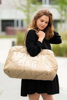Mommy Bag, Anne Bebek Bakım Çantası Puffy, Bej