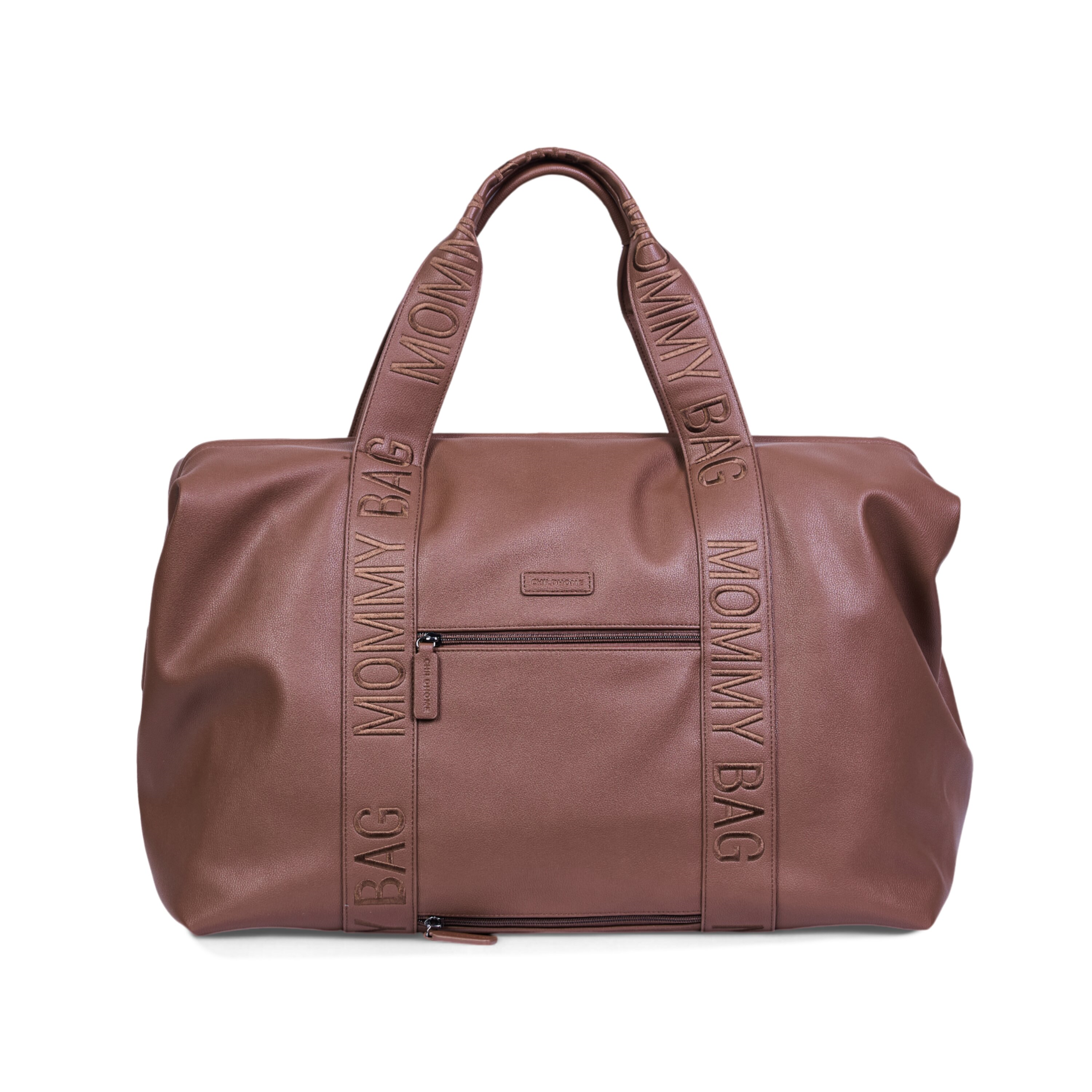 Mommy Bag Çanta, Signature Vegan Deri Koyu Kahve