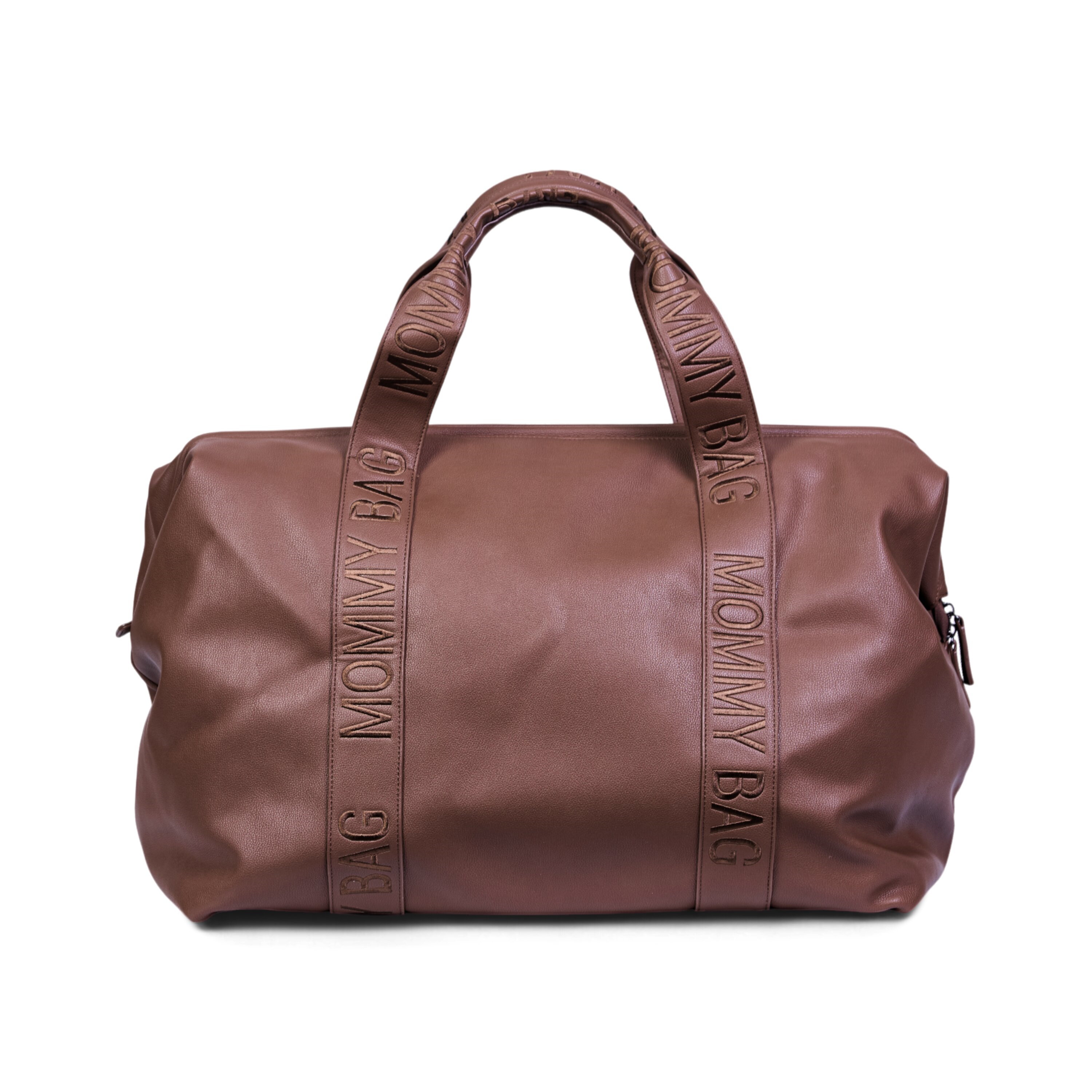 Mommy Bag Çanta, Signature Vegan Deri Koyu Kahve