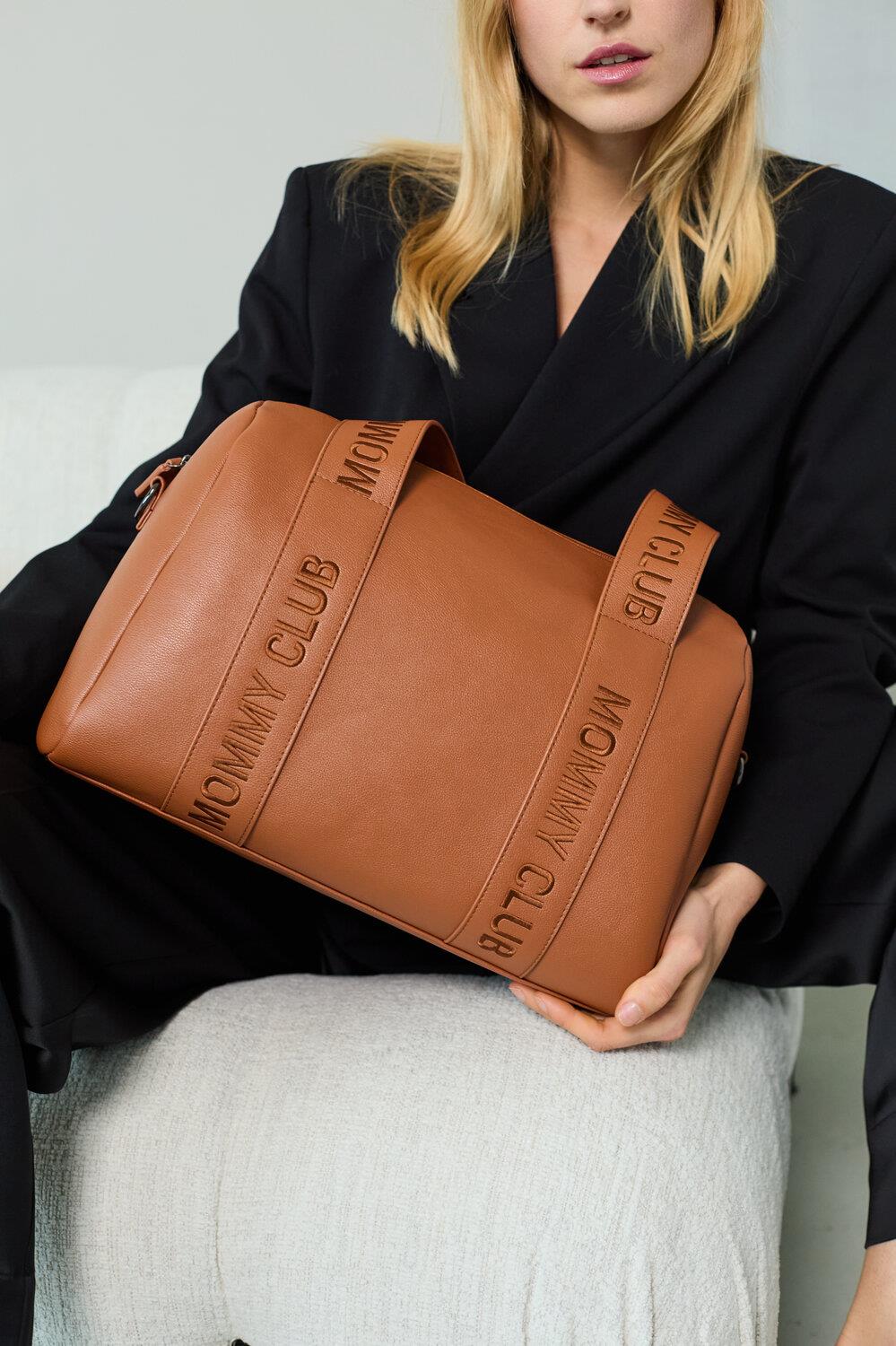 Mommy Club Bag, Vegan Deri Kahve