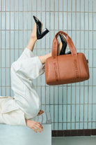 Mommy Club Bag, Vegan Deri Kahve